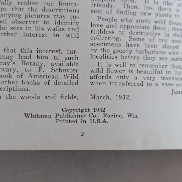 Vintage Wild Flowers of America Paperback Pocket Picture Reference Book 1932 - Picture 9 of 14